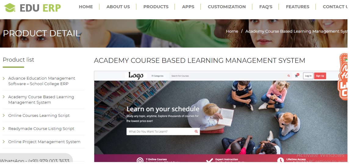 http://www.schoolcollageerp.com/academy-course-based-learning-management-system.html website snapshot