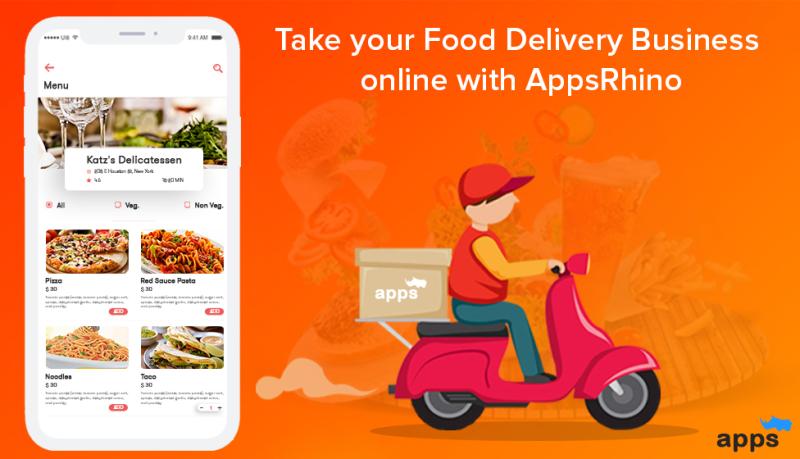https://www.appsrhino.com/food-delivery-app-development/ website snapshot