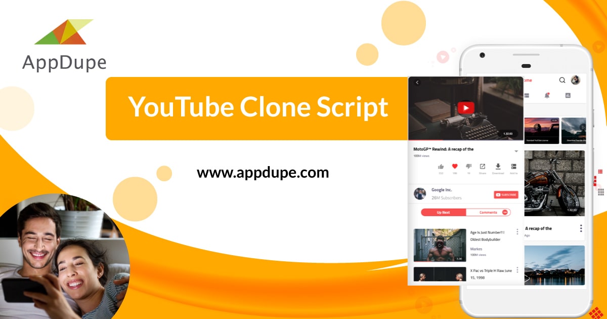 https://www.appdupe.com/youtube-clone website snapshot