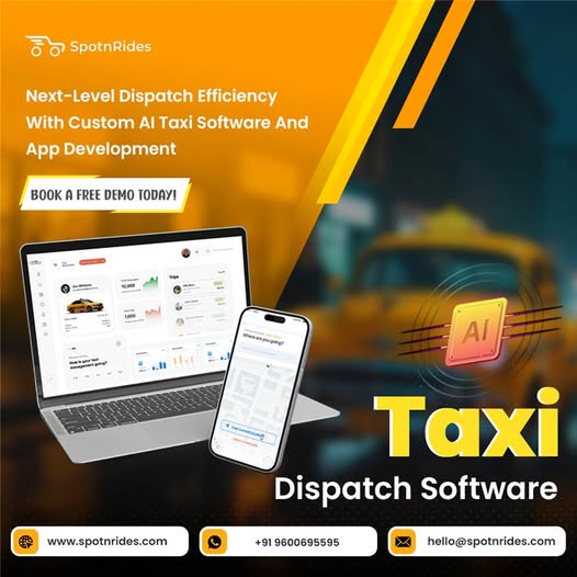 https://www.spotnrides.com/taxi-dispatch-software website snapshot
