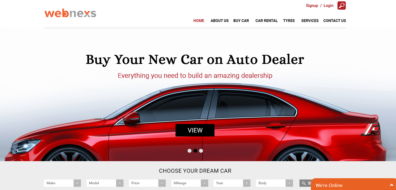 https://www.webnexs.com/car-rental-script.php website snapshot